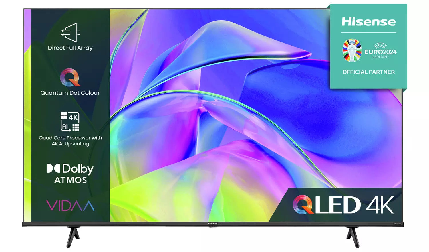 Hisense 50 Inch 50E78KQTUK Smart 4K UHD HDR QLED Freeview TV