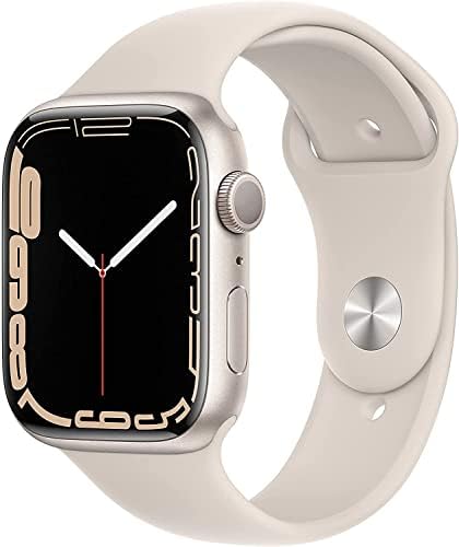 Apple Watch (Series 7) 2021 GPS 45 - Ceramic Case - Starlight Sports Band