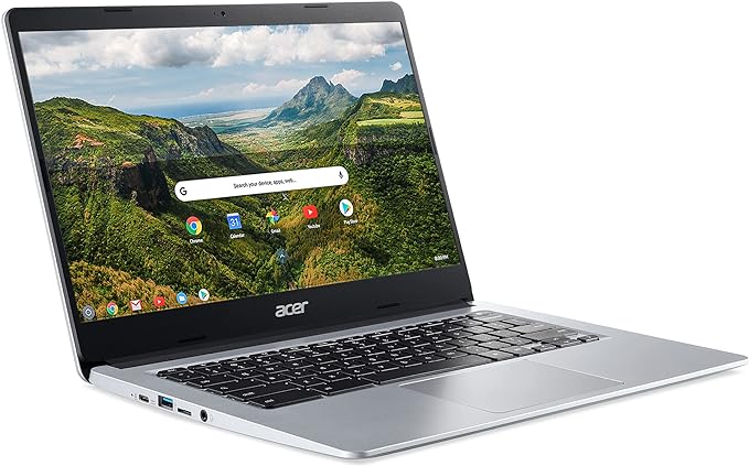 Acer 314 Chromebook Laptop, Intel Celeron Processor, 4GB RAM, 128GB eMMC, 14" Full HD, Silver